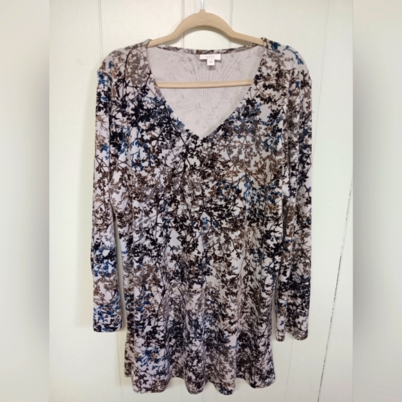 J.JILL PURE JILL  WOMENS LONG SLEEVE TUNIC WOMENS SZ L LIGHTWEIGHT FLEECE - Picture 1 of 6